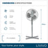 16" Pedestal Fan - Grey